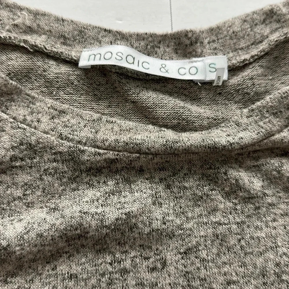 Mosaic & Co Greyish Brown Sweater Sz Sm View 3